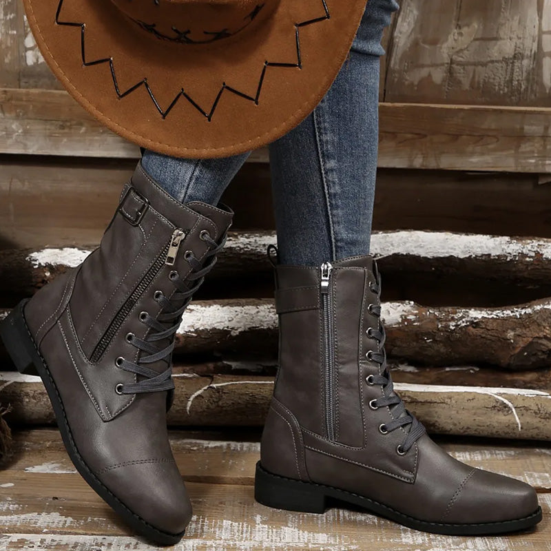 Aoife Luxe Combat Boots