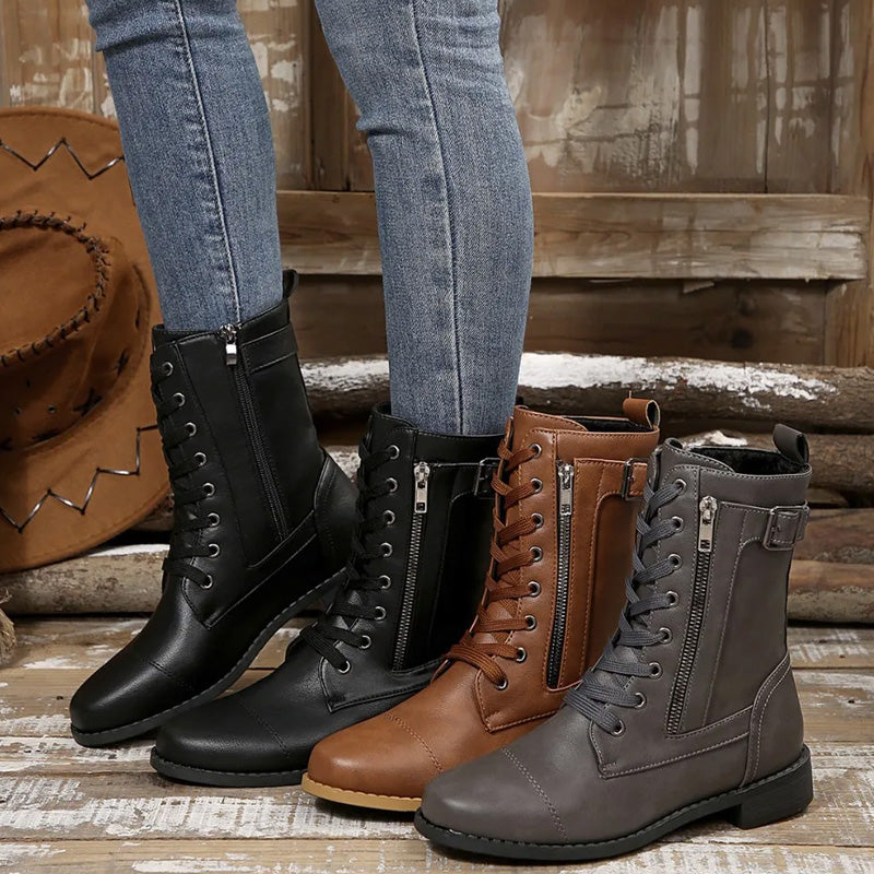 Aoife Luxe Combat Boots