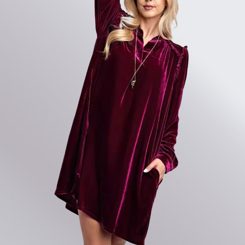 Velvet Bliss A-Line Dress