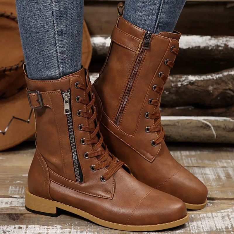 Aoife Luxe Combat Boots