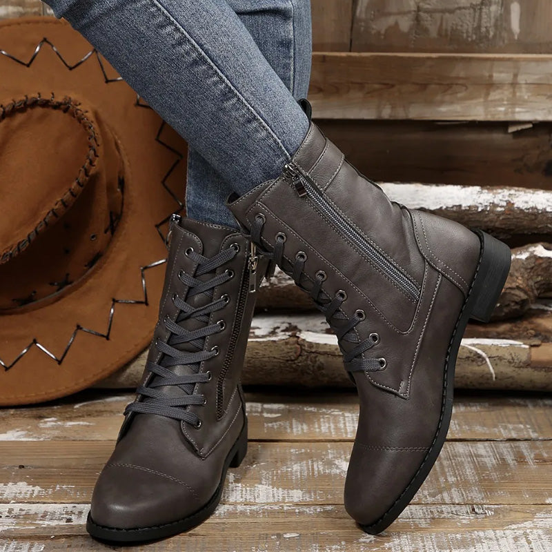 Aoife Luxe Combat Boots