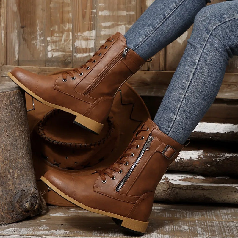 Aoife Luxe Combat Boots