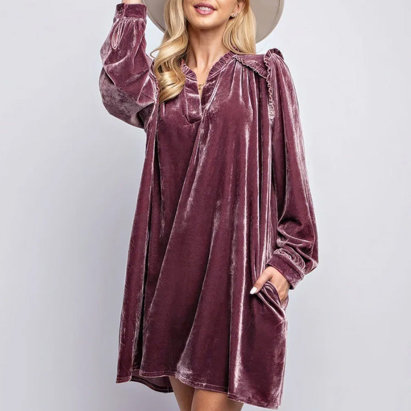 Velvet Bliss A-Line Dress