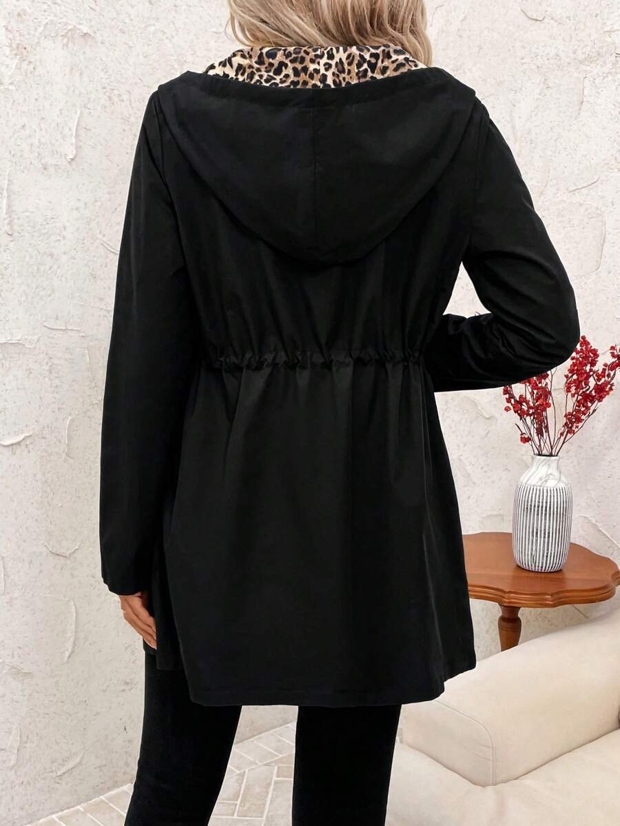 Saoirse | Reversible Hoodie with Leopard Print