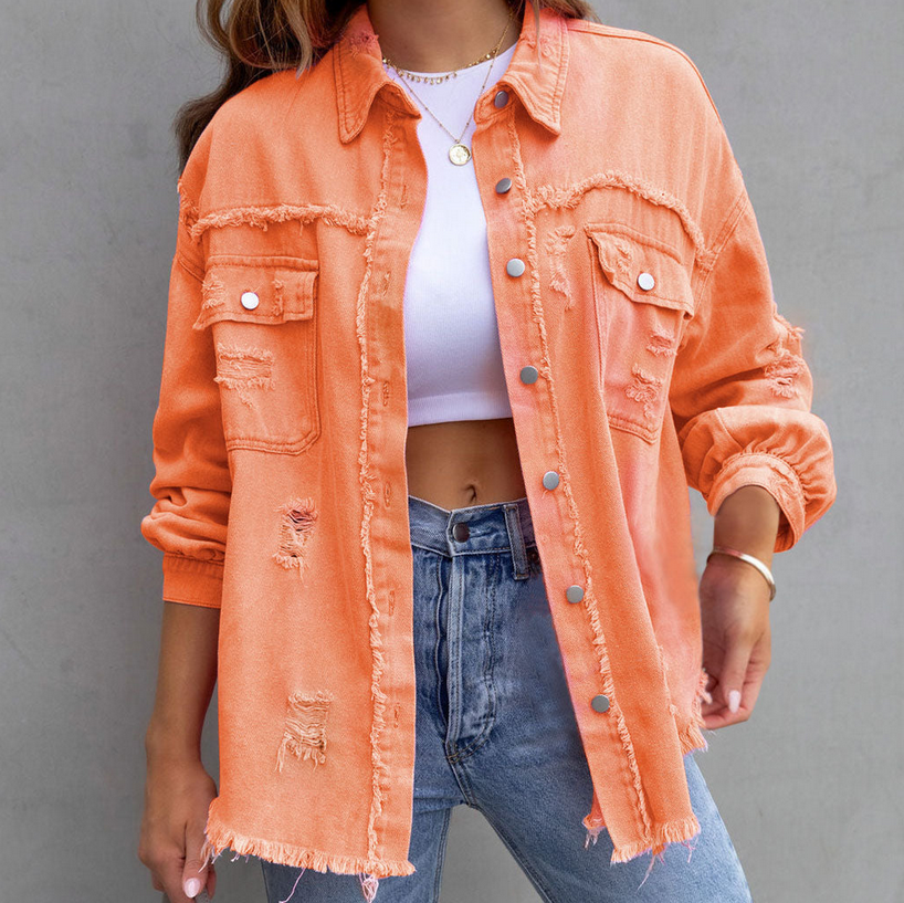 Sophia Distressed Denim Jacket