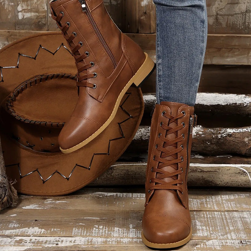 Aoife Luxe Combat Boots