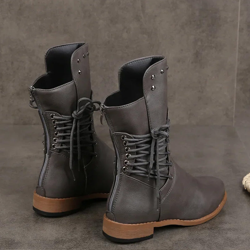 Niamh Stud Combat Boots