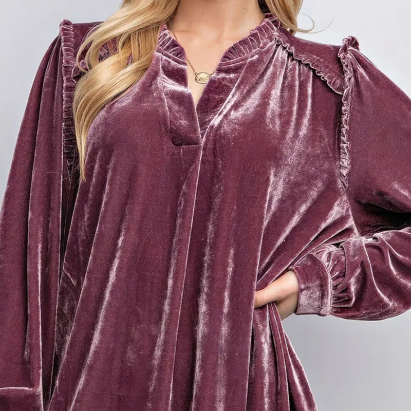 Velvet Bliss A-Line Dress