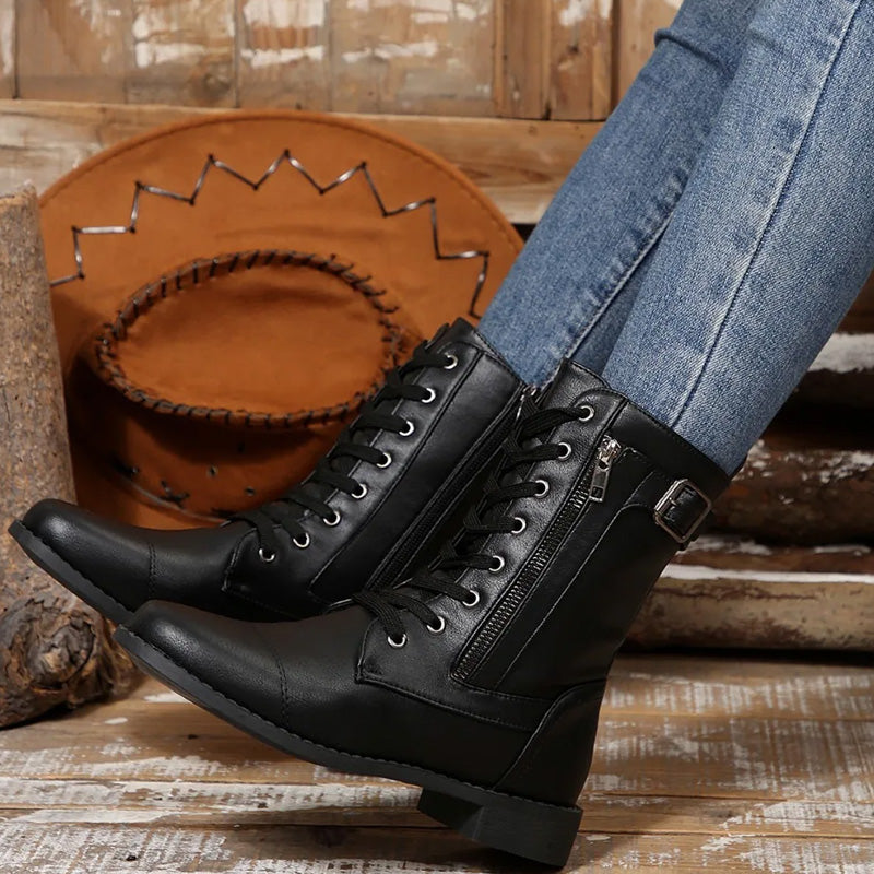 Aoife Luxe Combat Boots