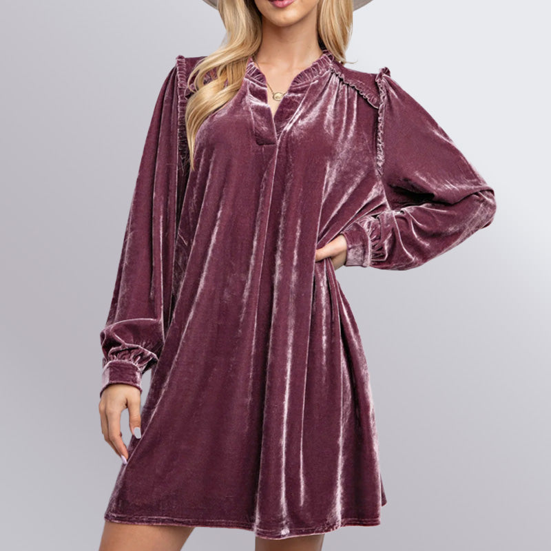 Velvet Bliss A-Line Dress