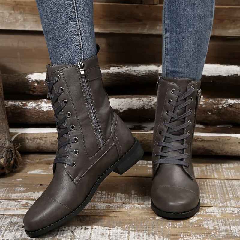 Aoife Luxe Combat Boots