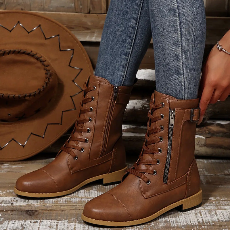 Aoife Luxe Combat Boots