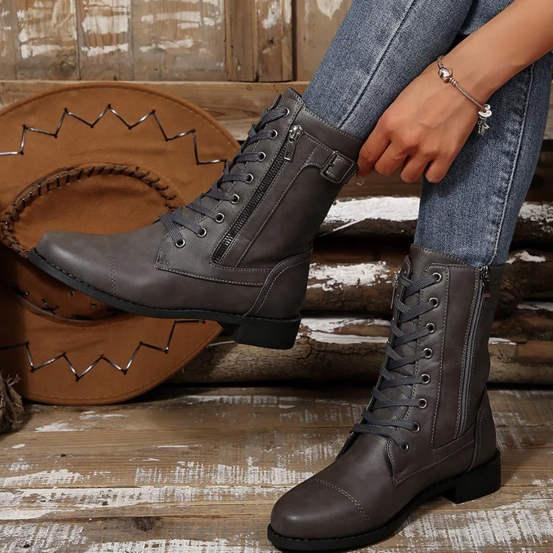 Aoife Luxe Combat Boots