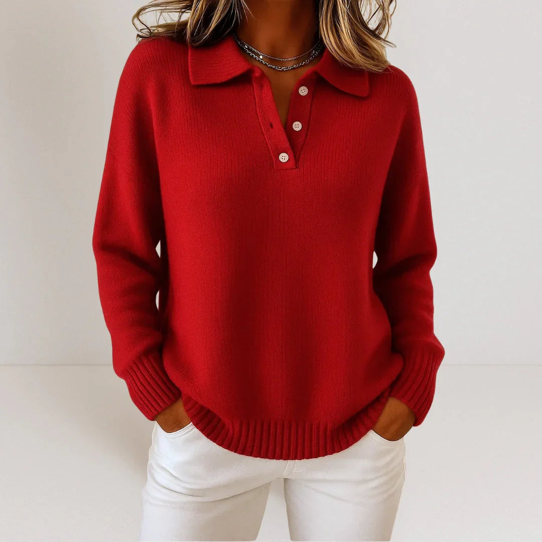 Olivia | Soft knit sweater with collar