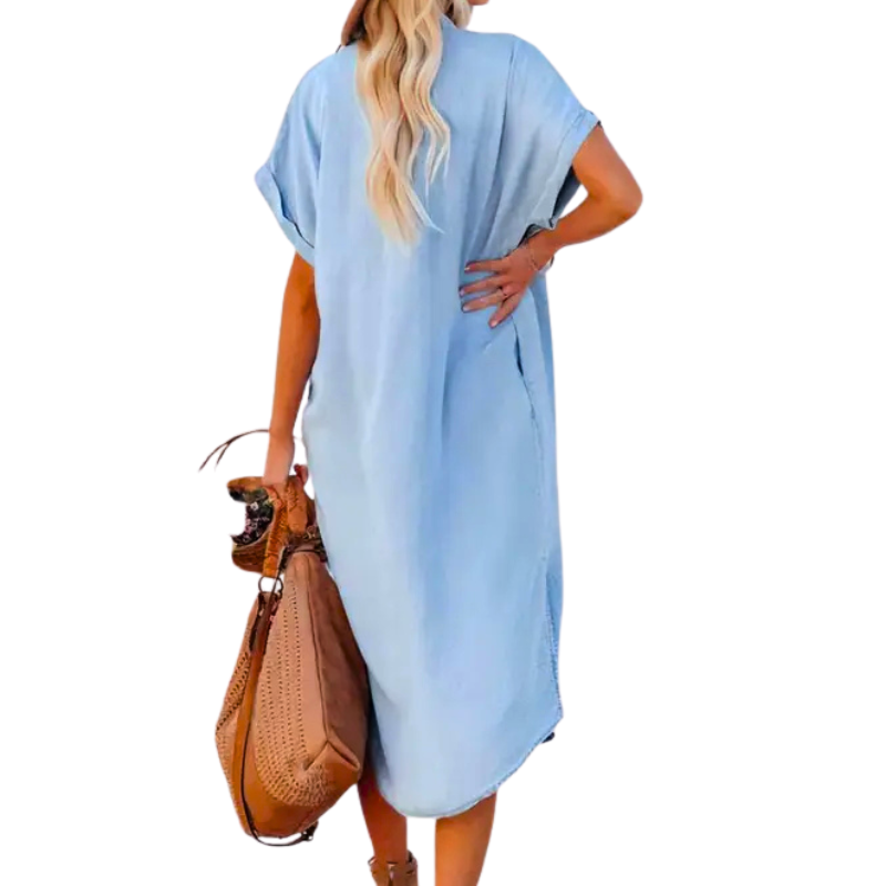 Ada | Effortless Loose Midi Shirt Dress