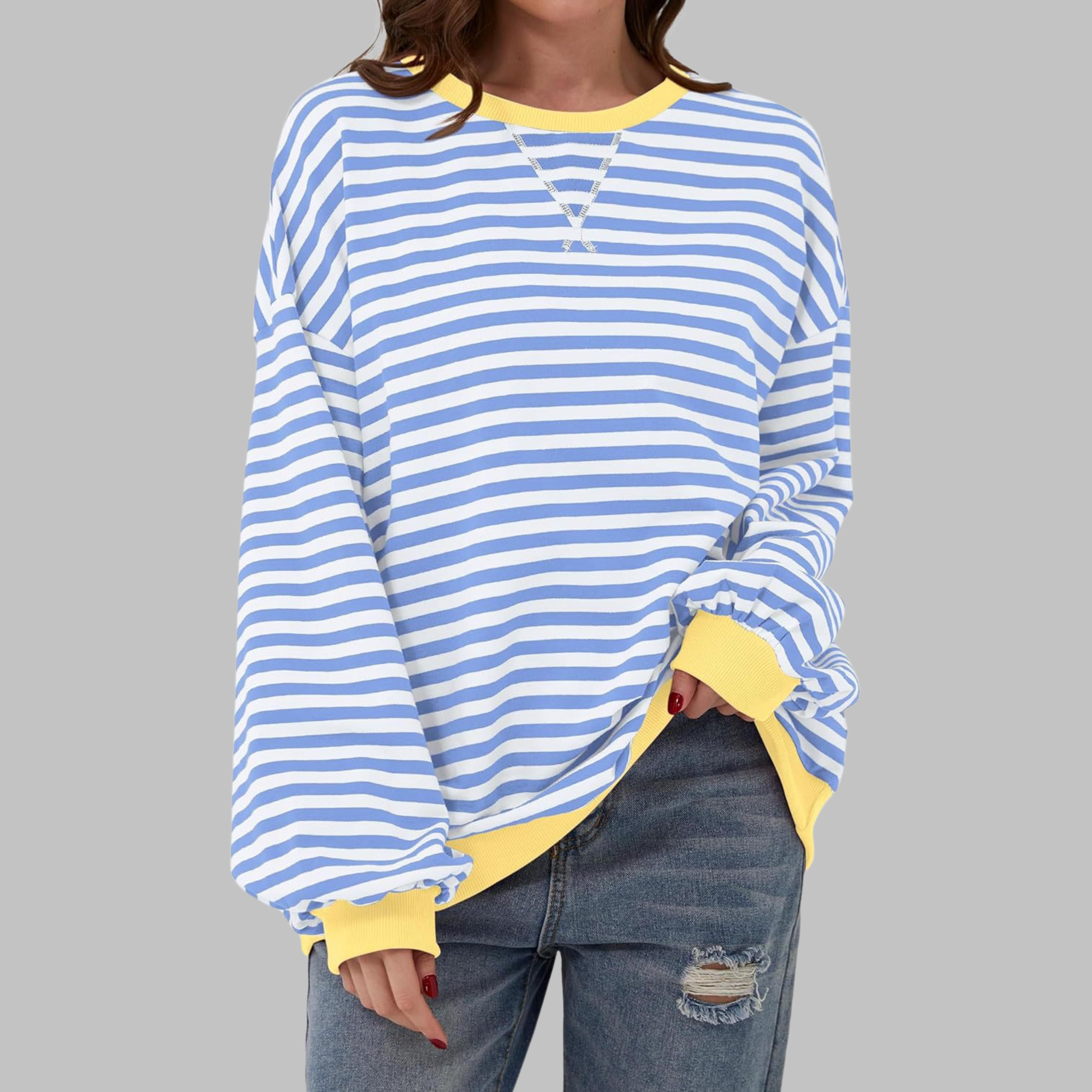 Luka | Casual Long Sleeve Striped Sweatshirt