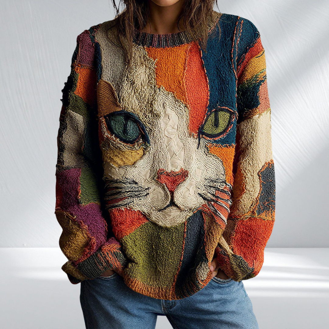 Muriel | Artistic Cat-Inspired Sweater