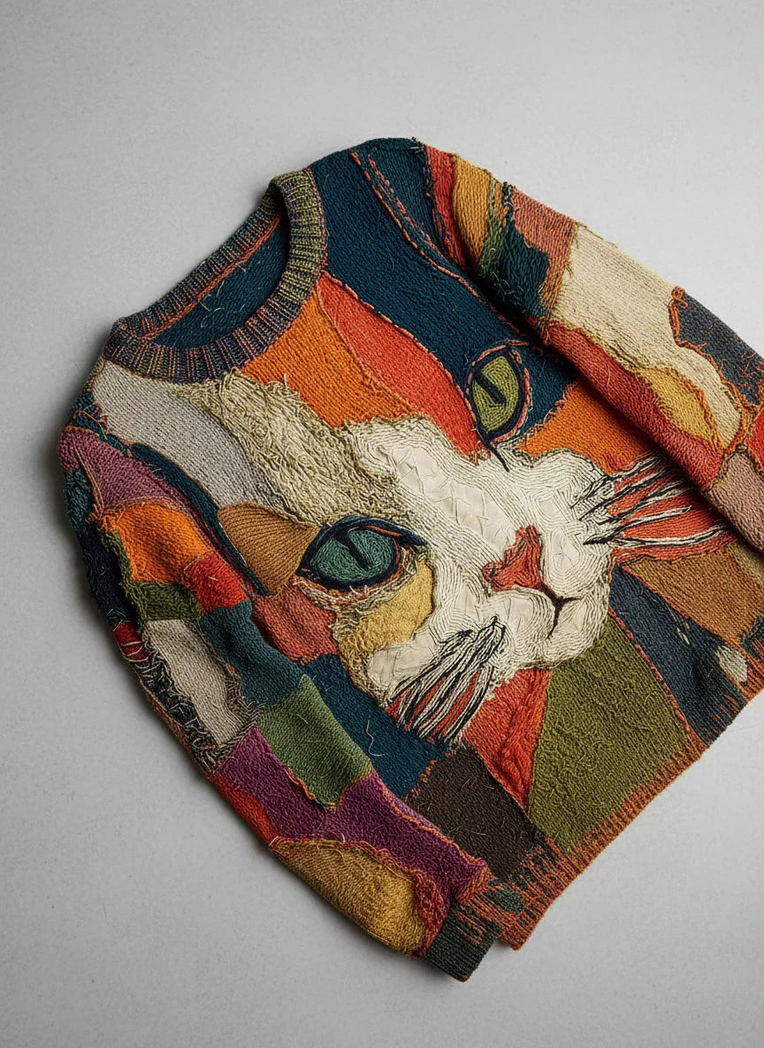 Muriel | Artistic Cat-Inspired Sweater